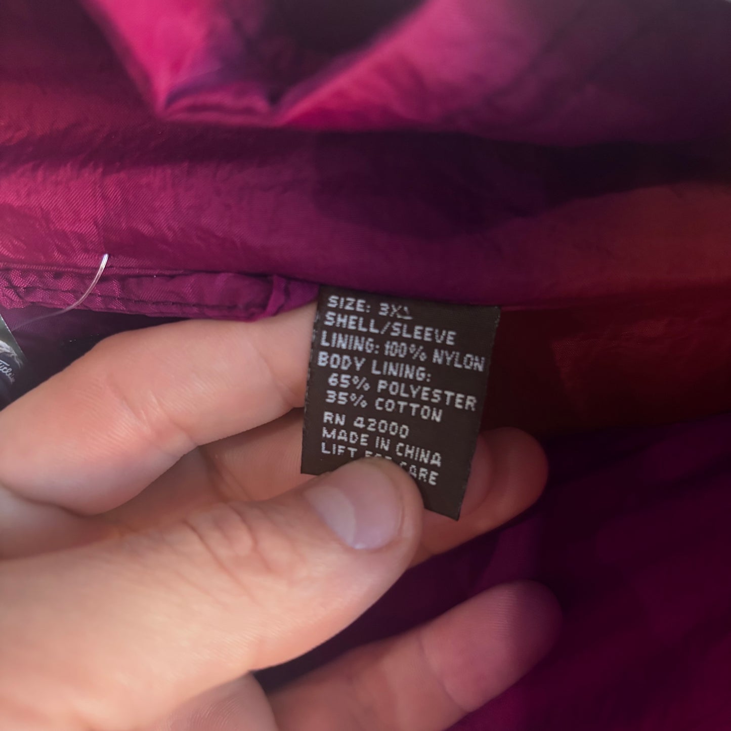 Repurposed Windbreaker Embroidered