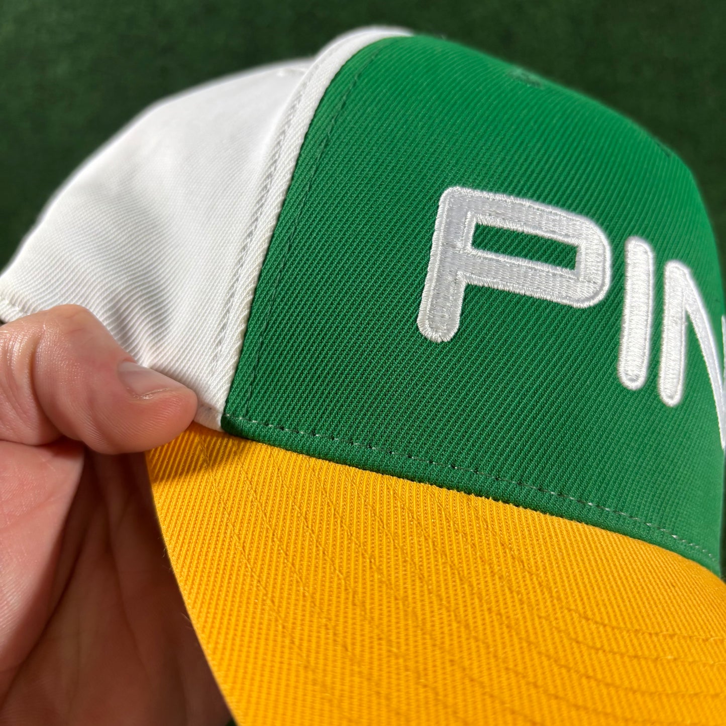 Vintage Ping 3 Tone Snapchack Green and Yellow