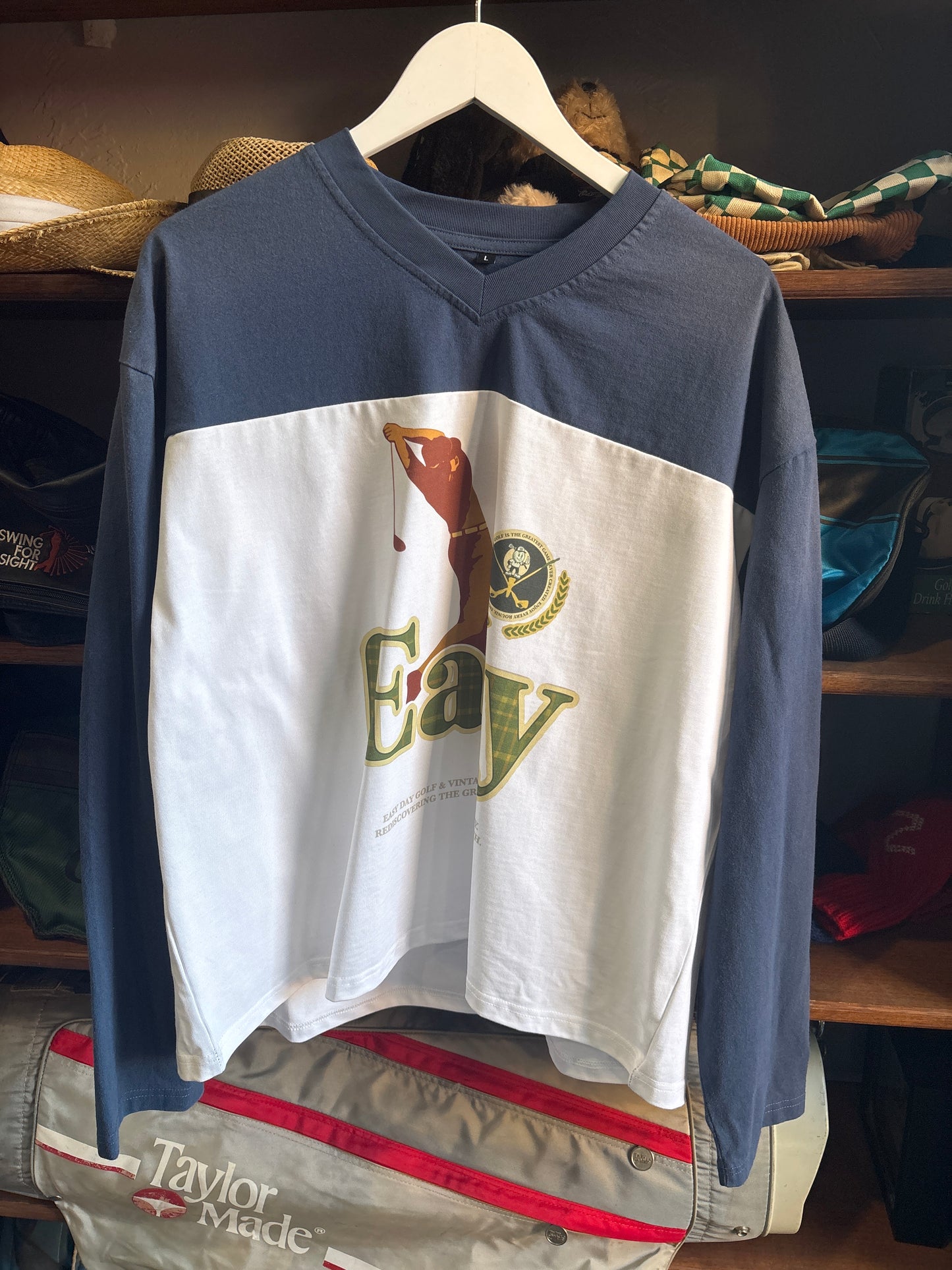 Eazy Day Blue and white Longsleeve