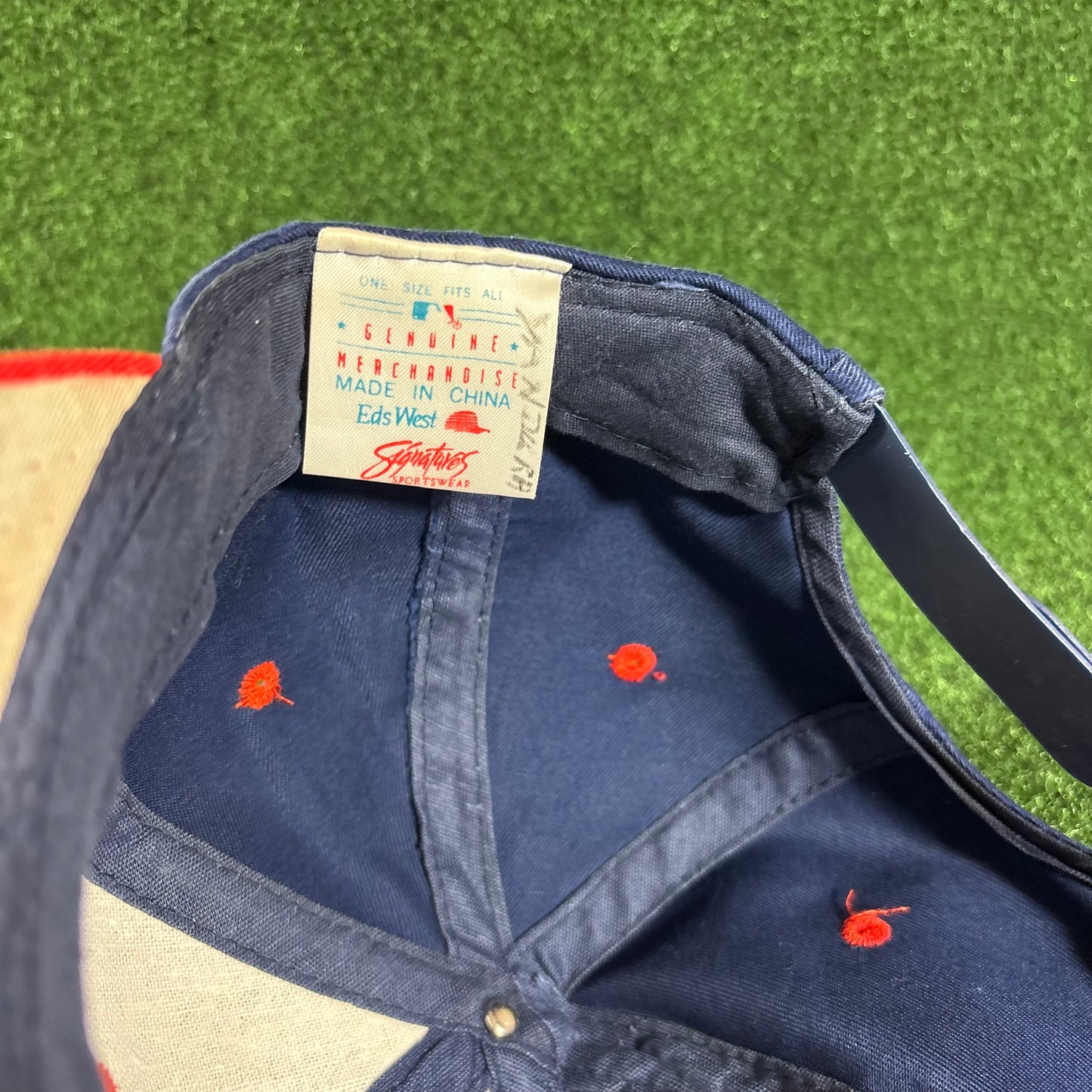 Vintage Detroit Tigers Snapback Hat Orange and Navy Blue