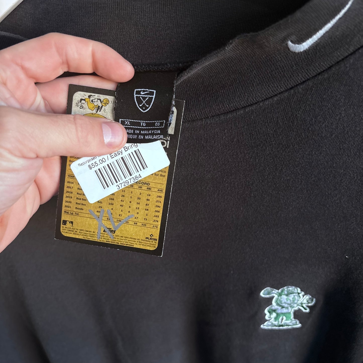 Repurposed Easy Ed Nike Mockneck embroidered