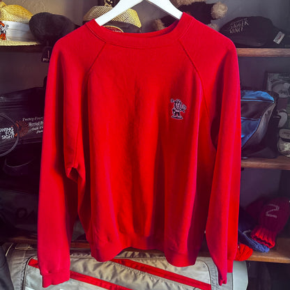 Repurposed Eazy Ed Embroidered Sweatshirt Red