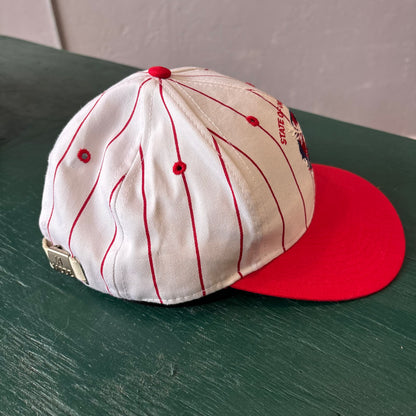 Vintage State of Oklahoma Golf Pinstripe Snpack Back Hat