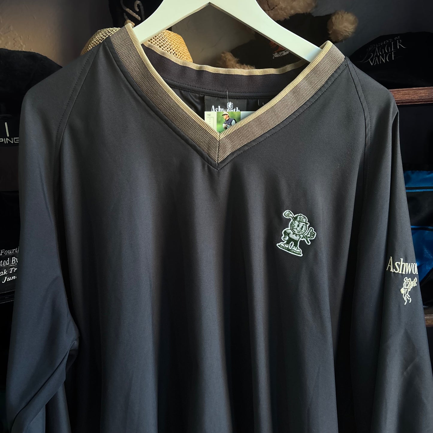 Repurposed Emblem Pullover Ashworth embroidered