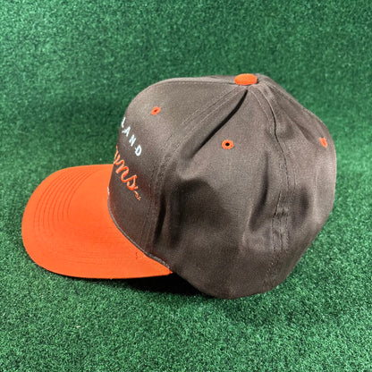 Vintage Cleveland Browns Snapback Hat NFL Orange & Brown