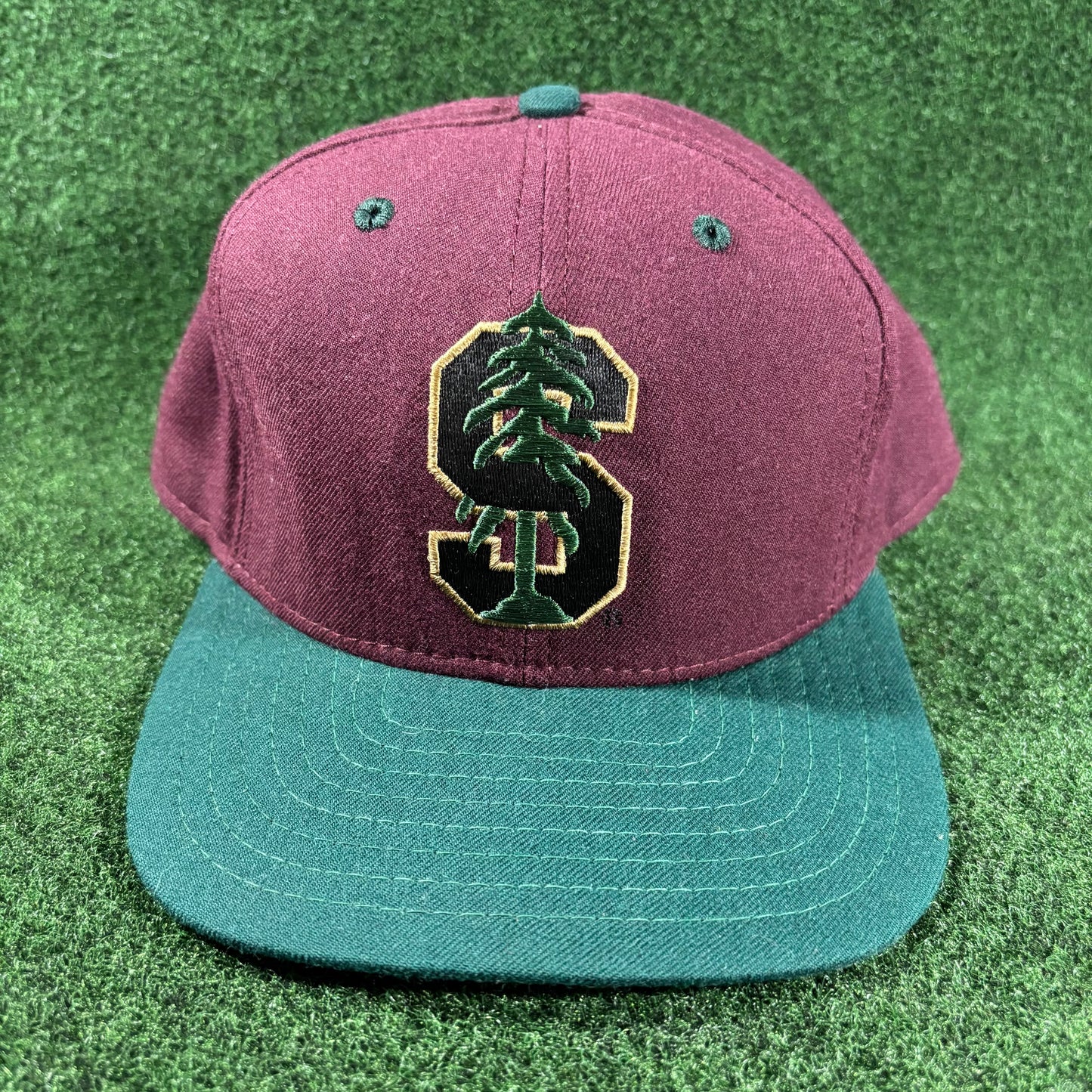 Vintage Stanford Cardinals SnapBack Hat Green & Maroon