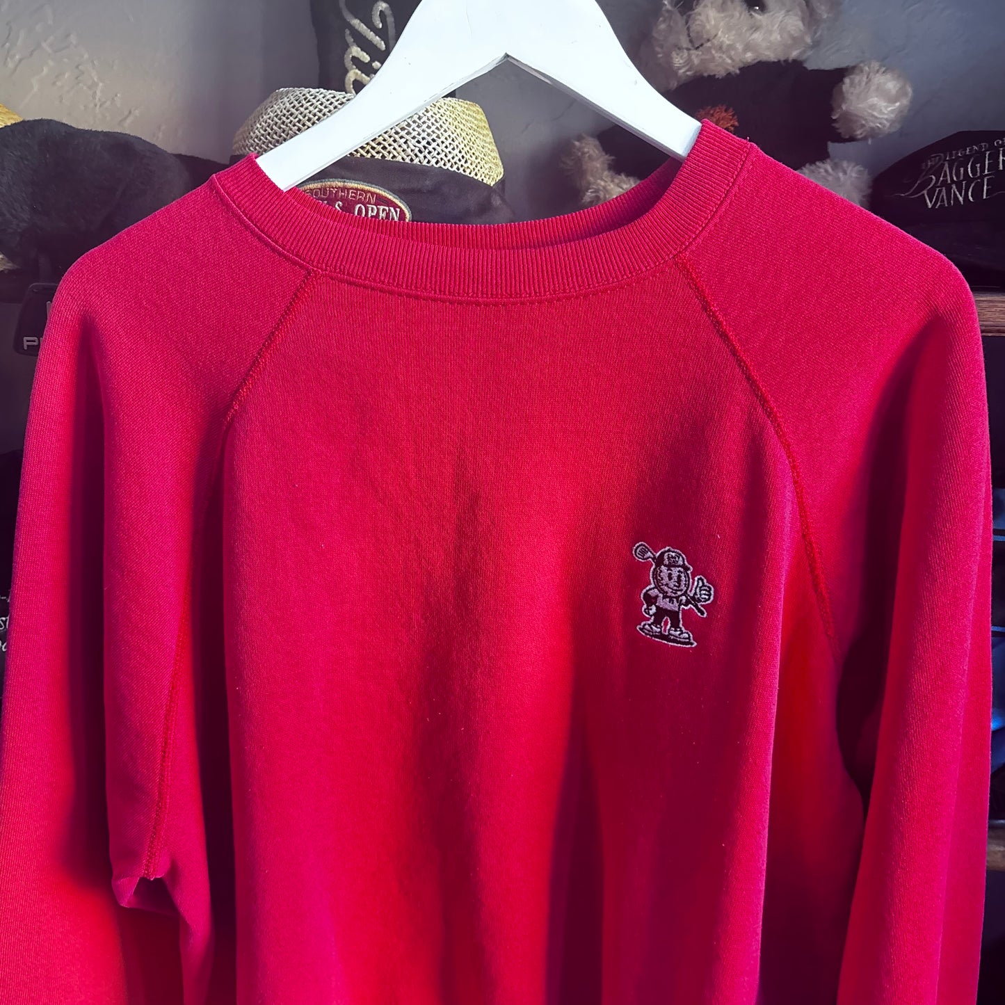 Repurposed Eazy Ed Embroidered Sweatshirt Red