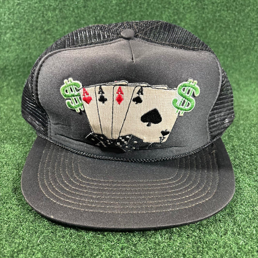 Vintage Aces Poker Trucker Hat