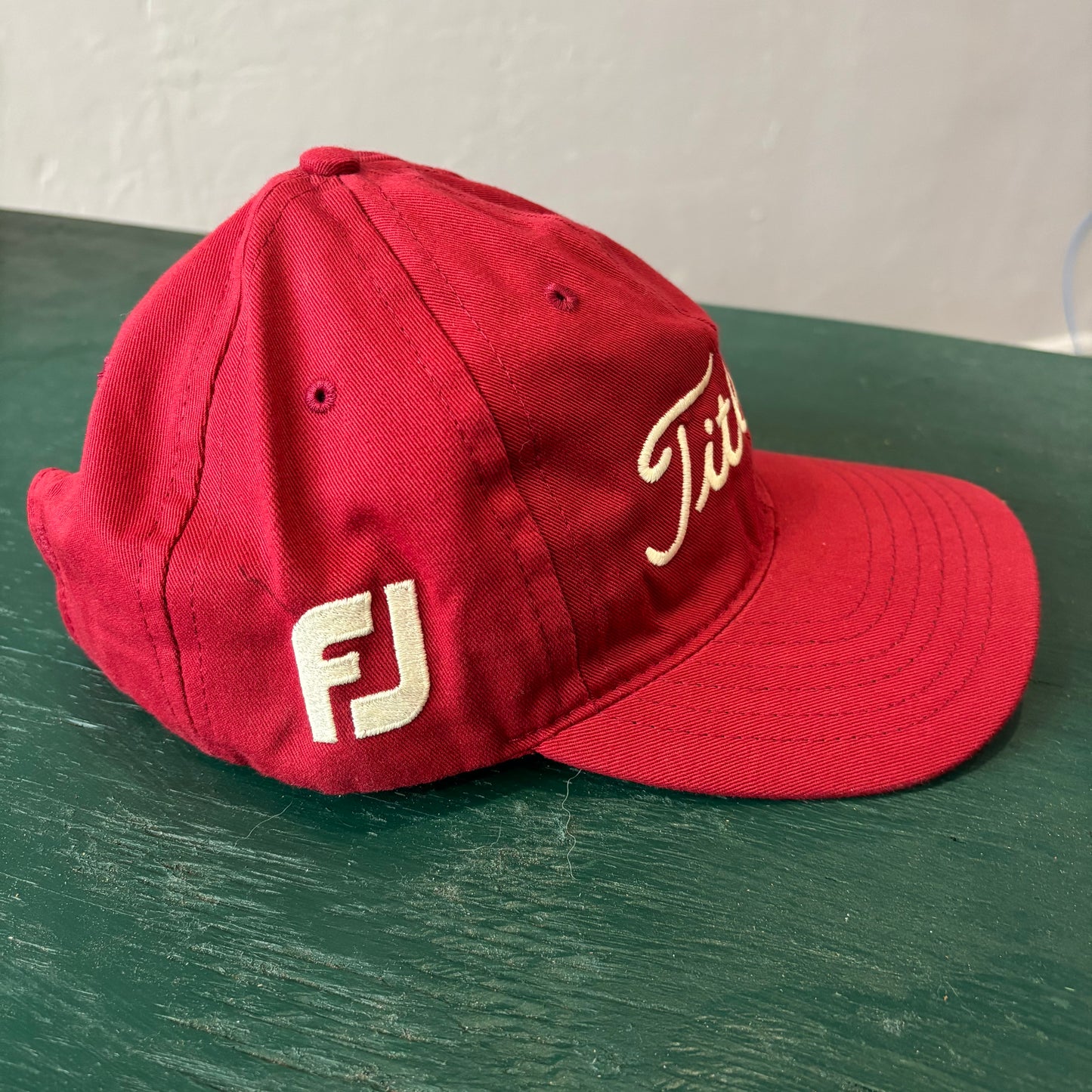 Vintage Mint Red Titleist Footjoy Strapback Hat