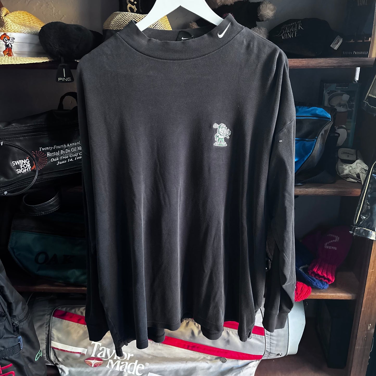 Repurposed Easy Ed Nike Mockneck embroidered