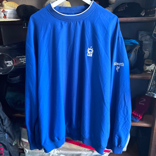 Repurposed Emblem Pullover embroidered Ashworth Blue