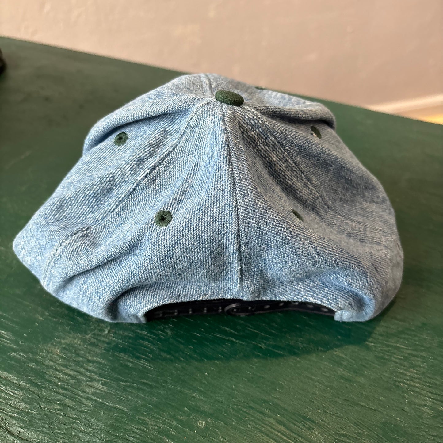 Vintage Denim & Green Hat Snapback. Wilber-Ellis Cap