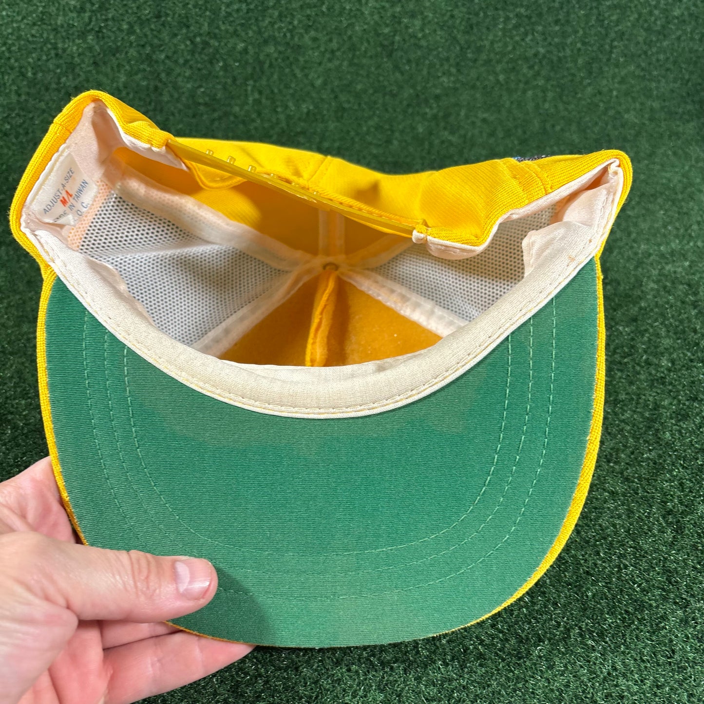Vintage Golf Embroidered Trucker Hat Yellow