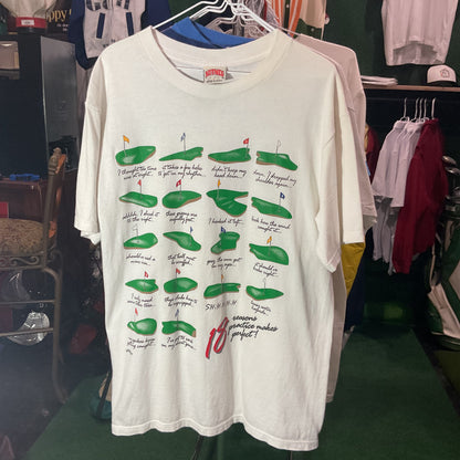 Vintage golf tee 18 reasons practice makes perfect