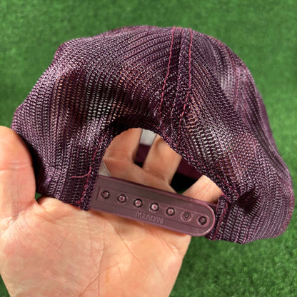 Vintage Dodge Trucker SnapBack Hat Maroon