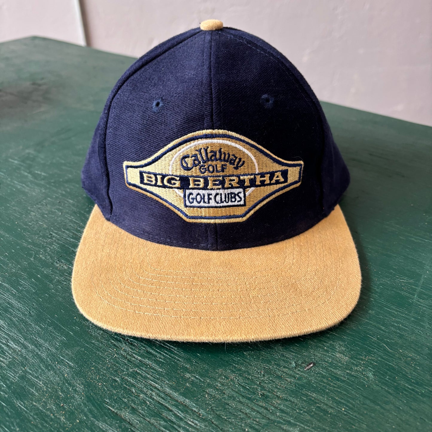 Vintage Callaway Big Bertha Golf Clubs Leather Strapback Hat