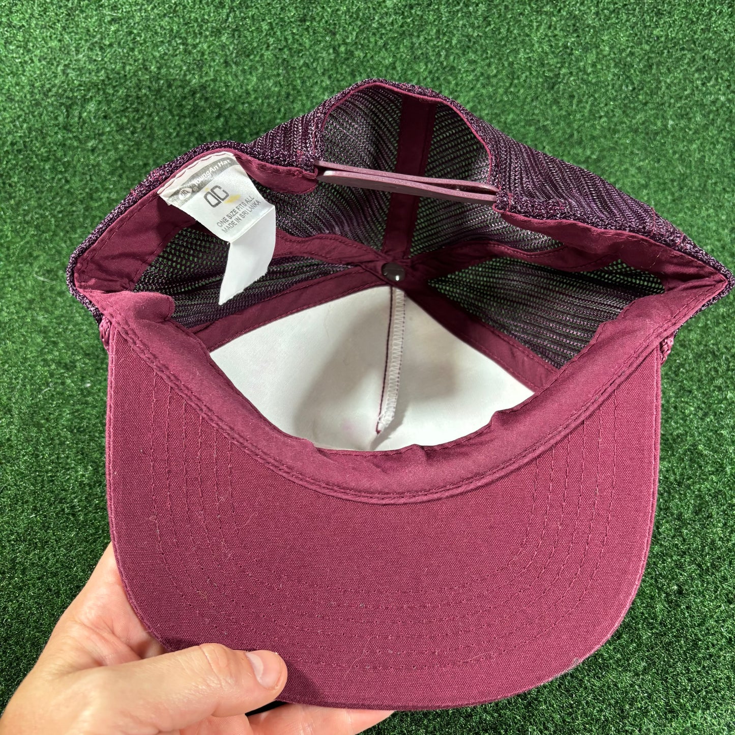 Vintage Dodge Trucker SnapBack Hat Maroon