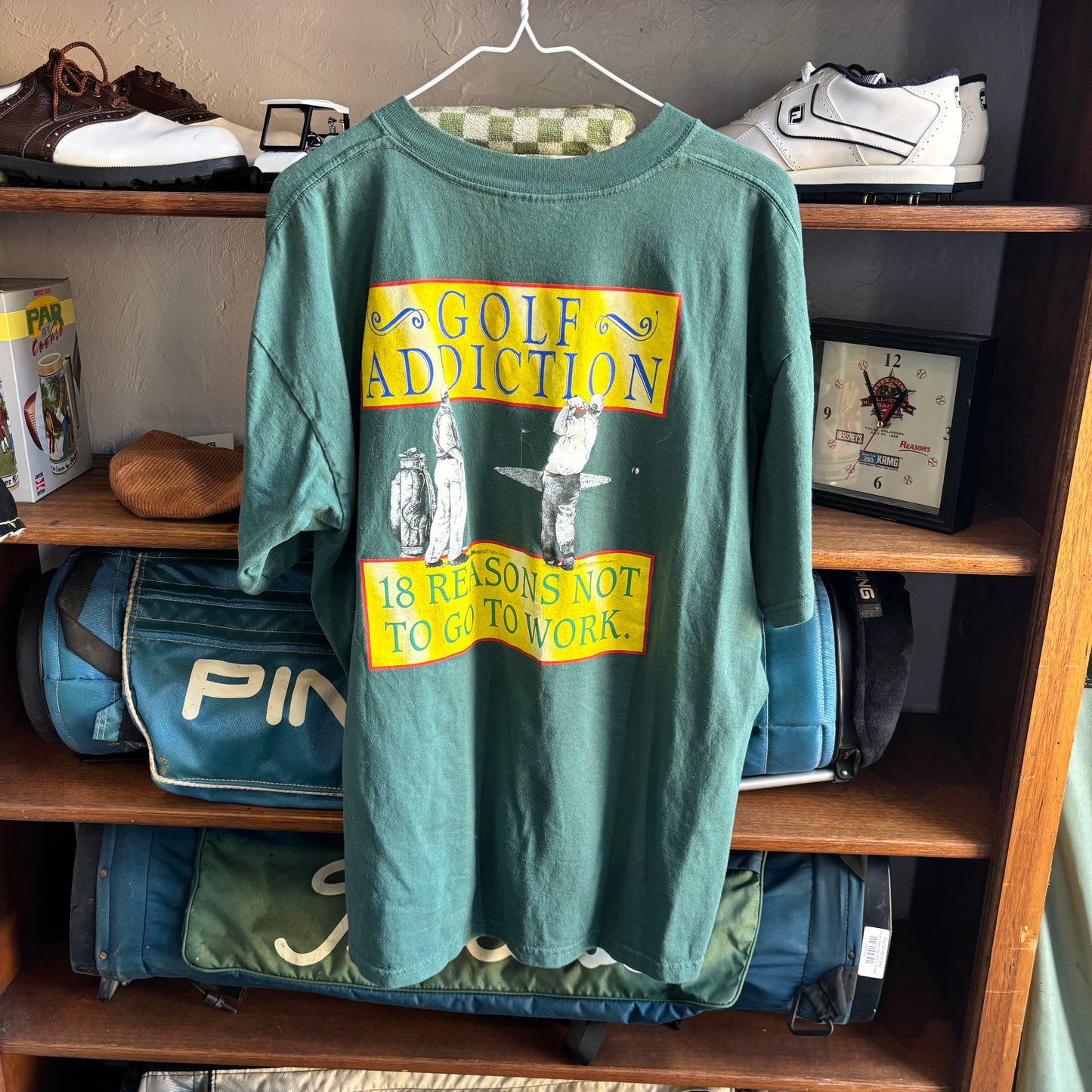 Vintage Golf Addiction t shirt tee