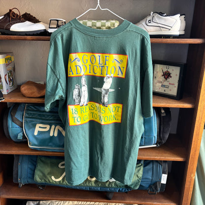 Vintage Golf Addiction t shirt tee