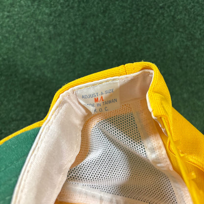Vintage Golf Embroidered Trucker Hat Yellow