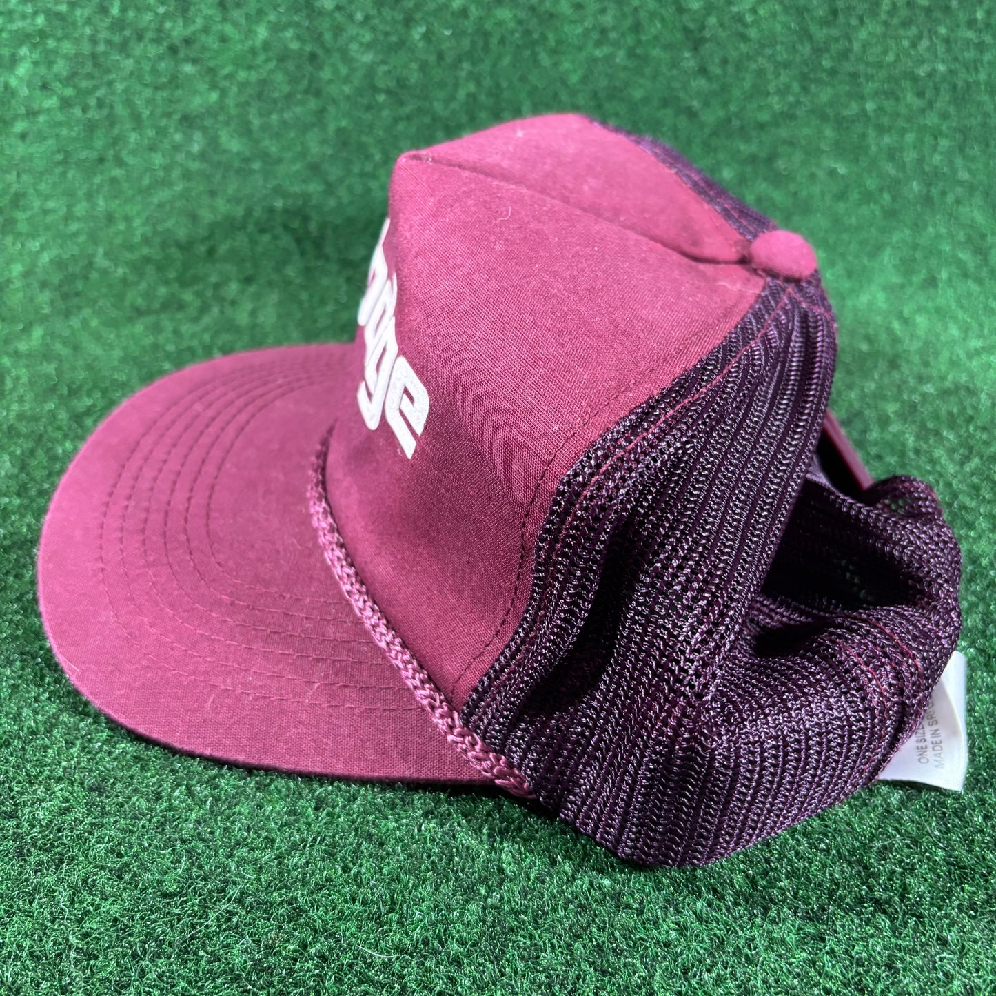 Vintage Dodge Trucker SnapBack Hat Maroon