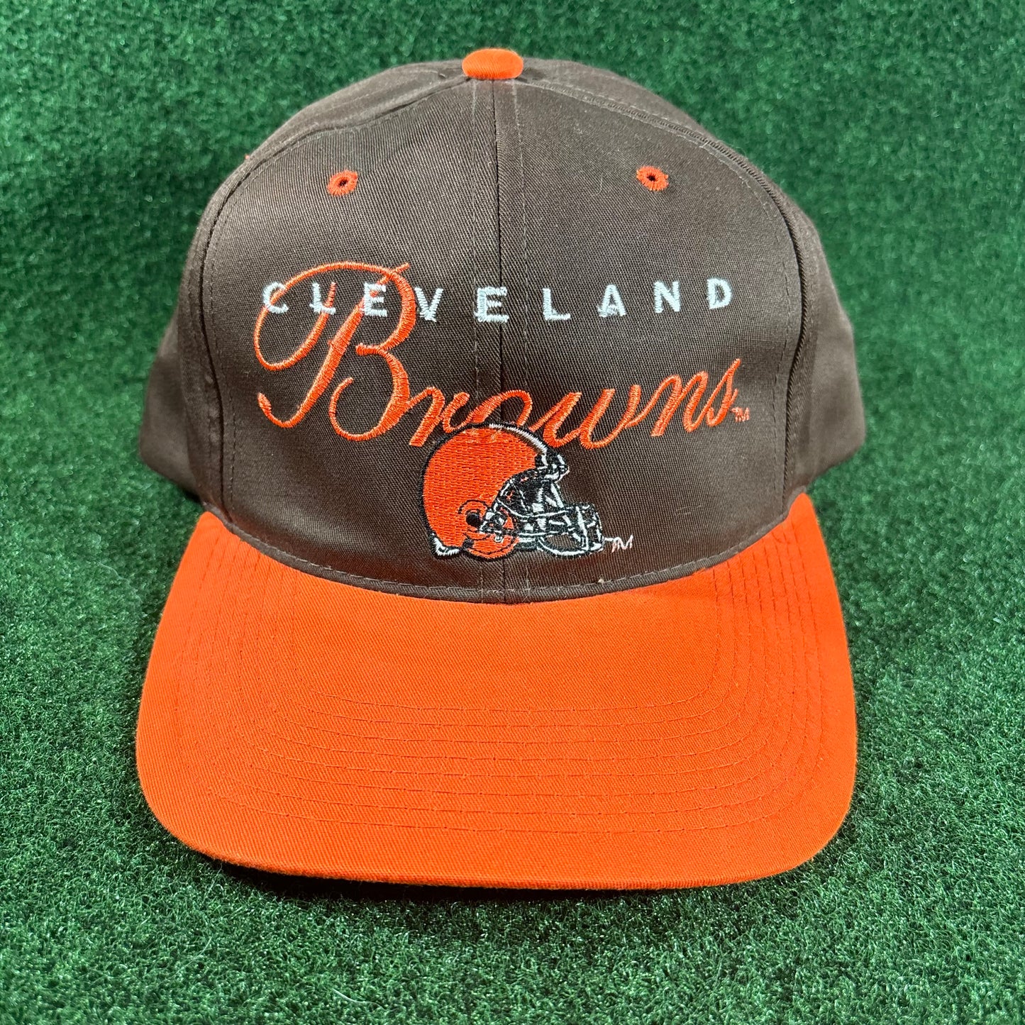 Vintage Cleveland Browns Snapback Hat NFL Orange & Brown