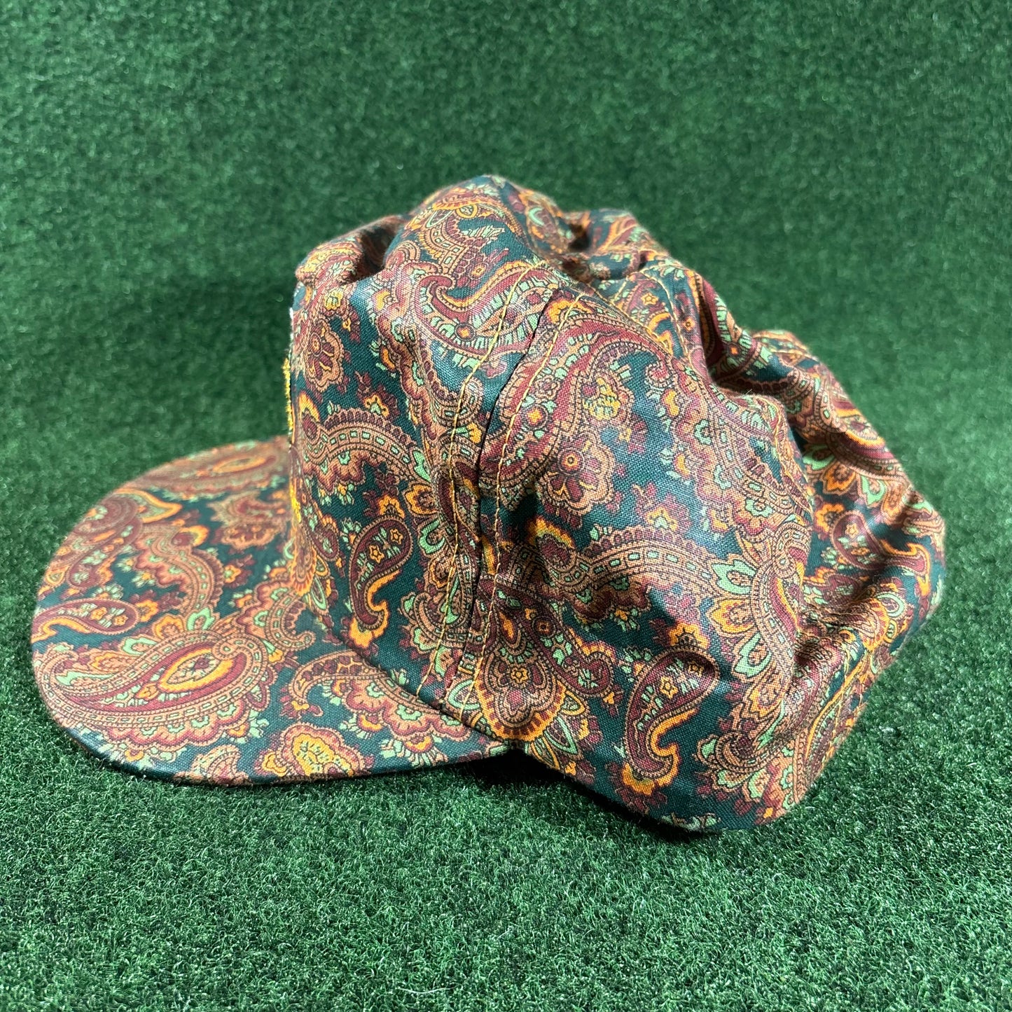 Rare Vintage St. Andrews Paisley Leathe Strapback Golf Hat