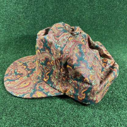 Rare Vintage St. Andrews Paisley Leathe Strapback Golf Hat