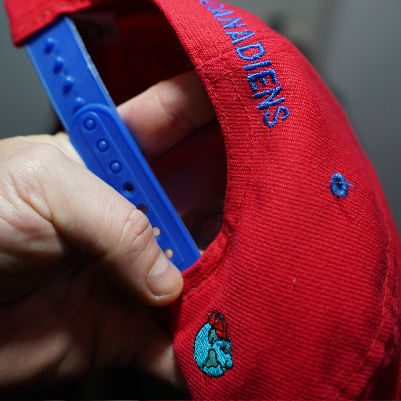 Vintage Montreal Canadiens Hat Snapback. Red and Blue