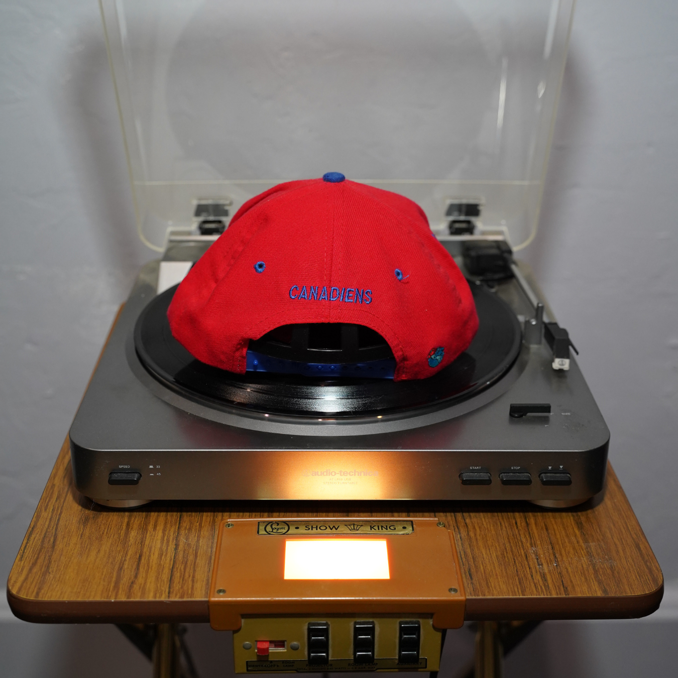 Vintage Montreal Canadiens Hat Snapback. Red and Blue