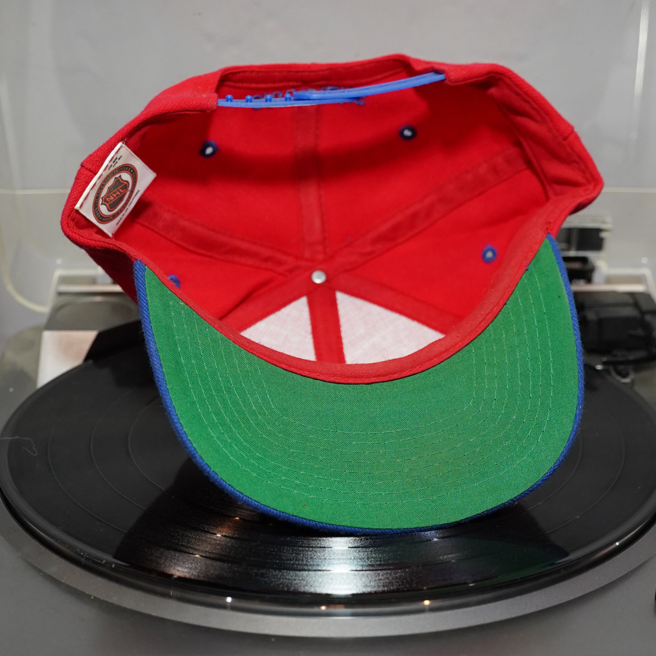 Vintage Montreal Canadiens Hat Snapback. Red and Blue