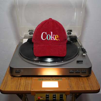 Coke Coca-Cola Red multi-colored logo hat snapback
