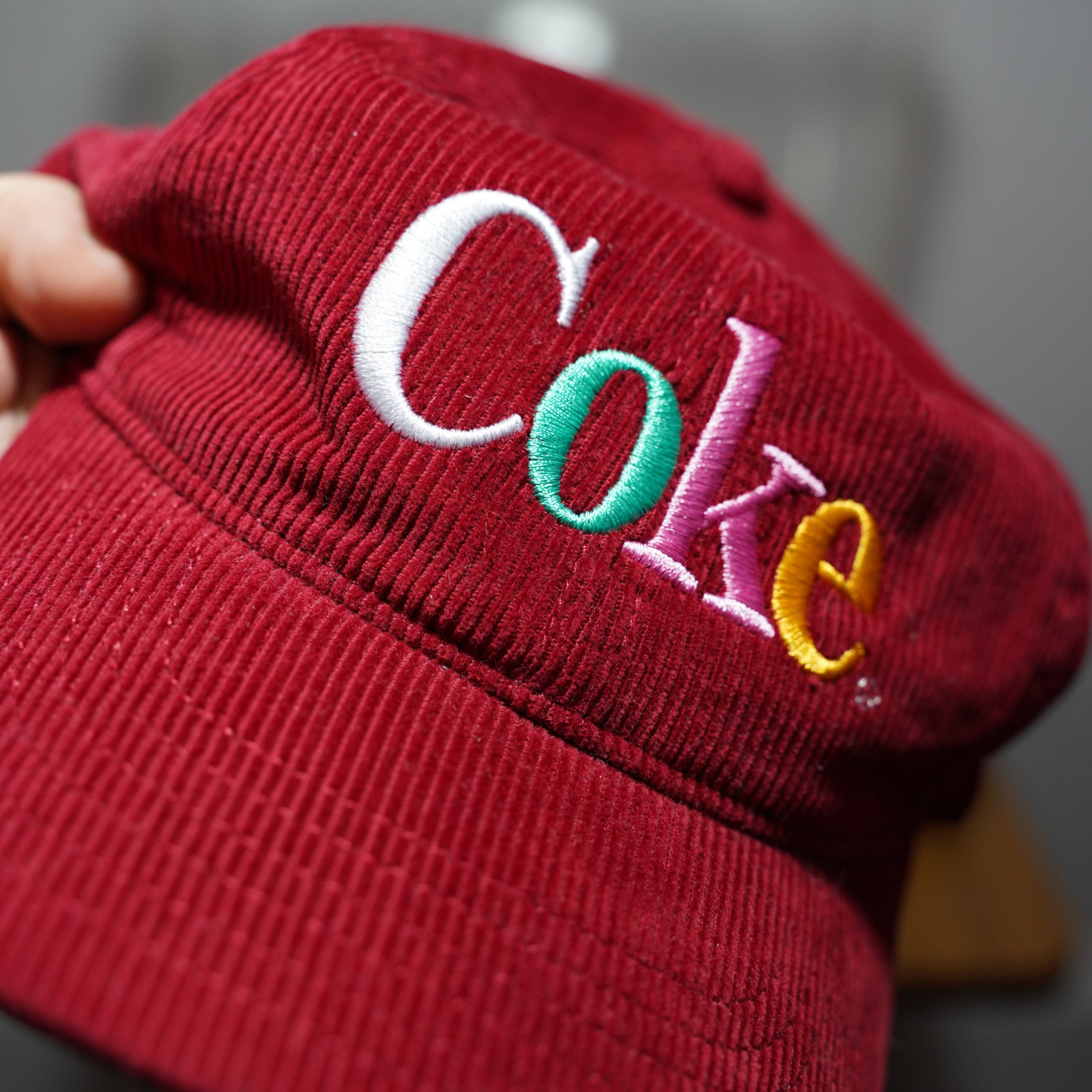 Coke Coca-Cola Red multi-colored logo hat snapback