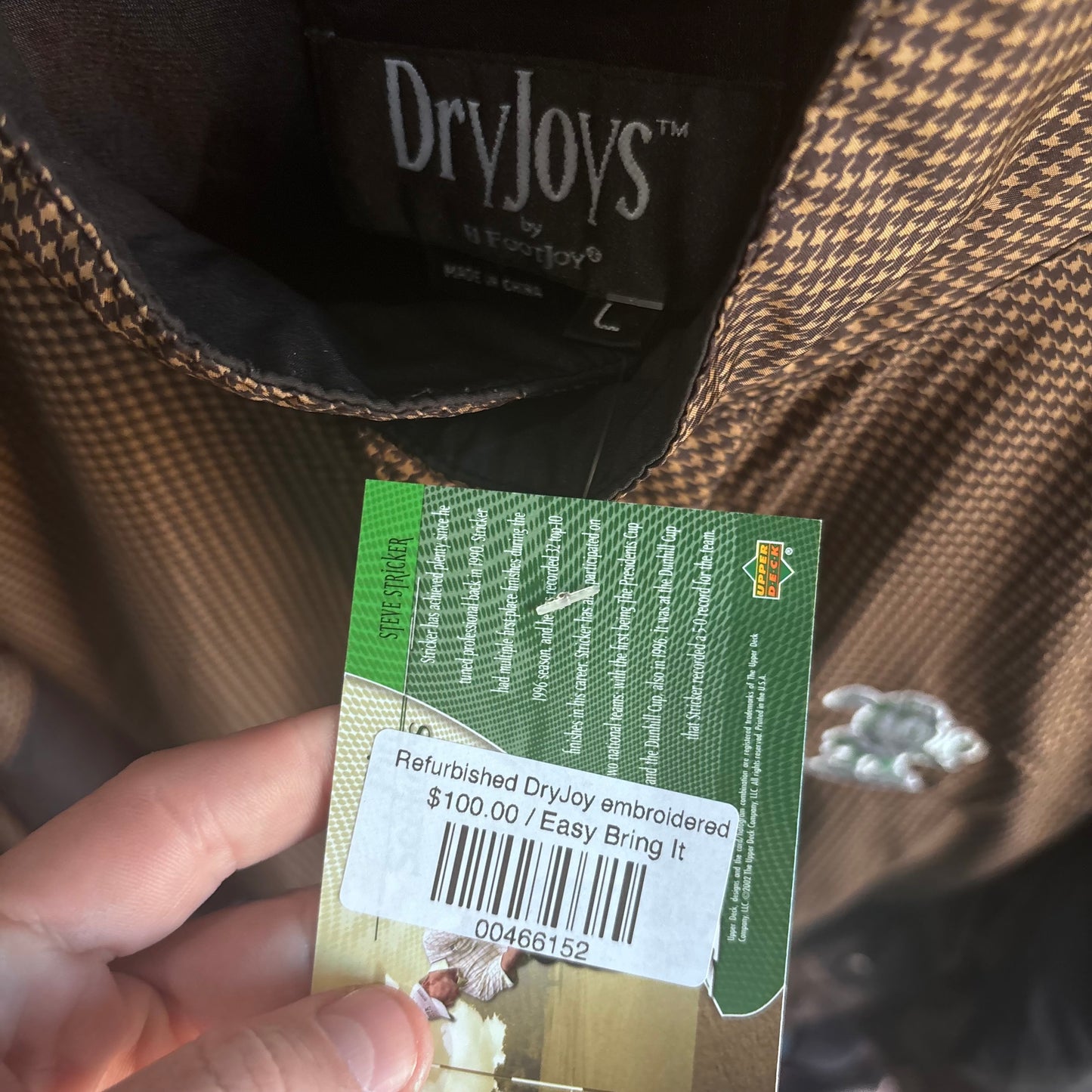 Repurposed DryJoy Easy Ed embroidery