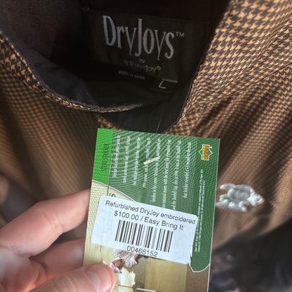 Repurposed DryJoy Easy Ed embroidery