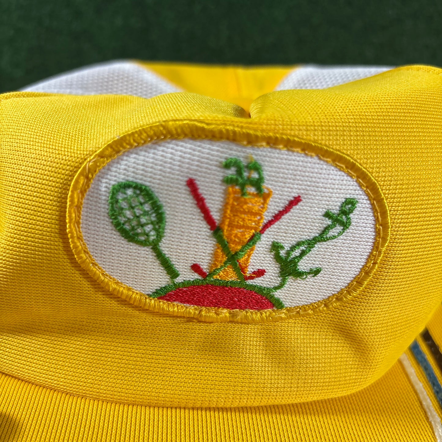 Vintage Golf Embroidered Trucker Hat Yellow