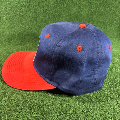 Vintage Detroit Tigers Snapback Hat Orange and Navy Blue