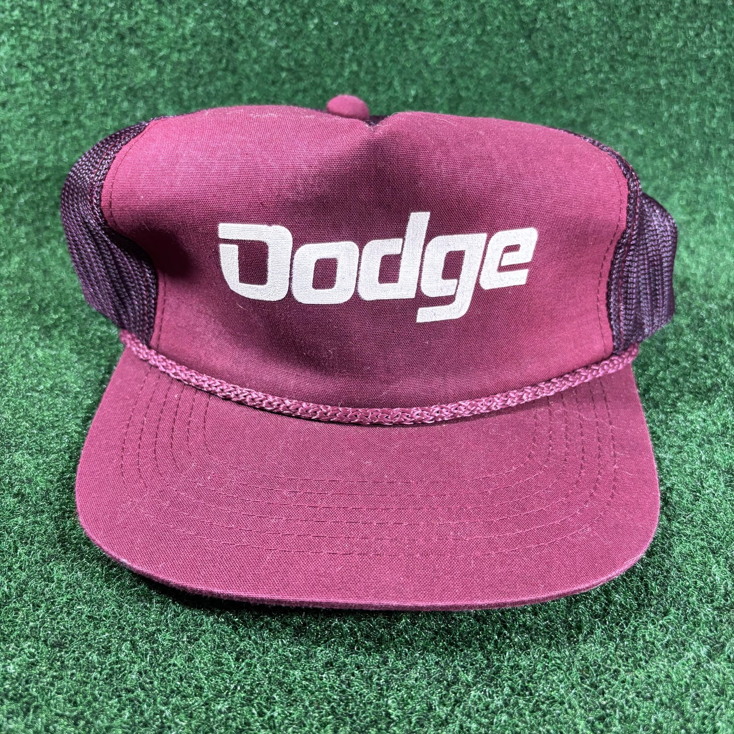 Vintage Dodge Trucker SnapBack Hat Maroon