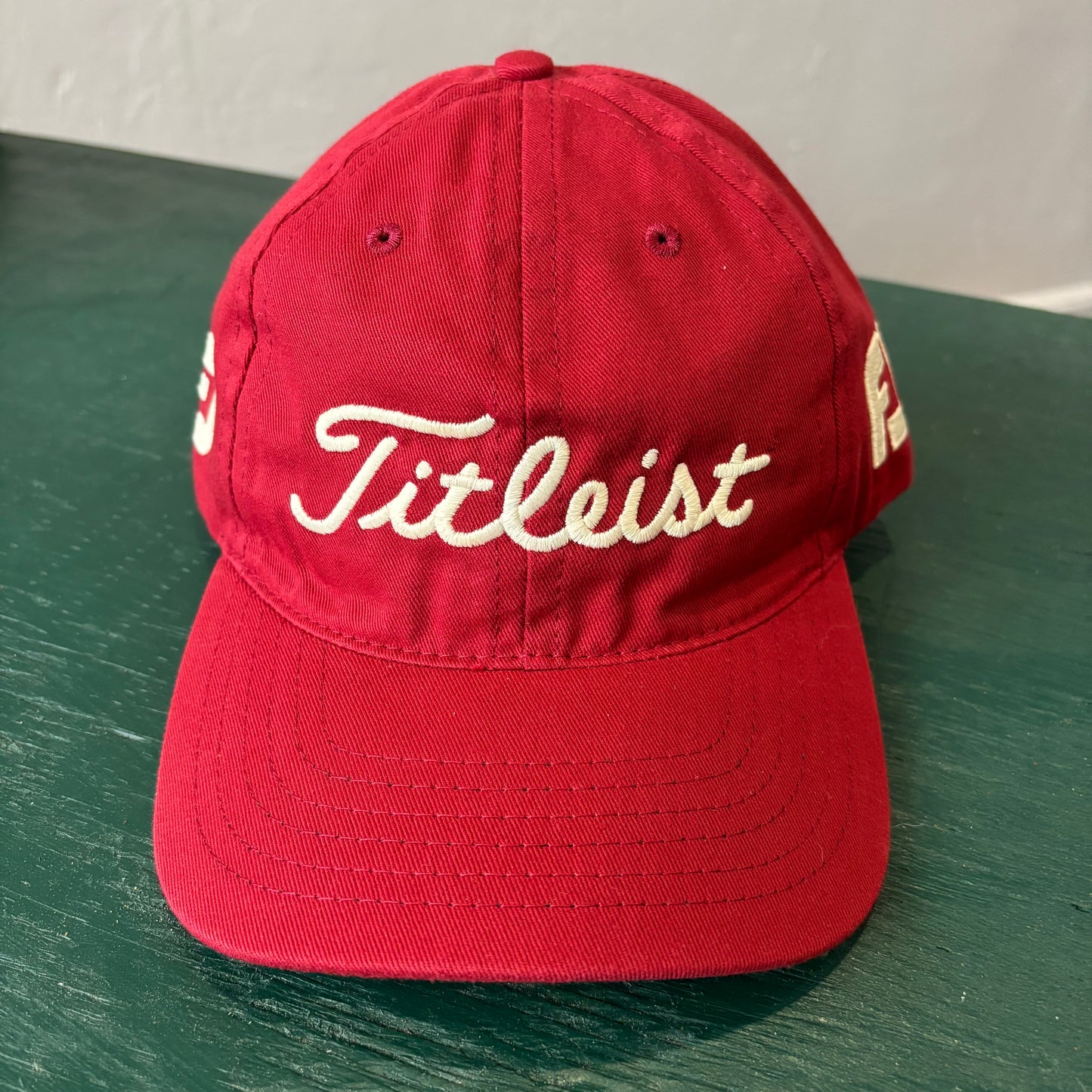 Vintage Mint Red Titleist Footjoy Strapback Hat