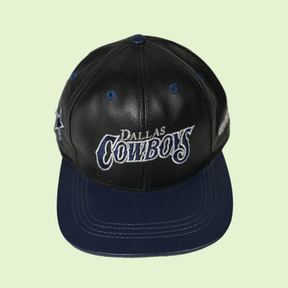 Vintage Leather Dallas Cowboys Snapback Hat