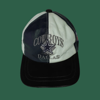 Vintage Leather Dallas Cowboys Snapback Hat Two-Tone NFL