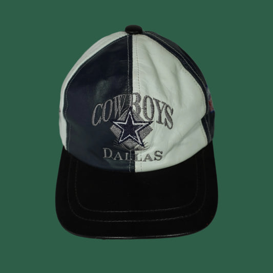 Vintage Leather Dallas Cowboys Snapback Hat Two-Tone NFL