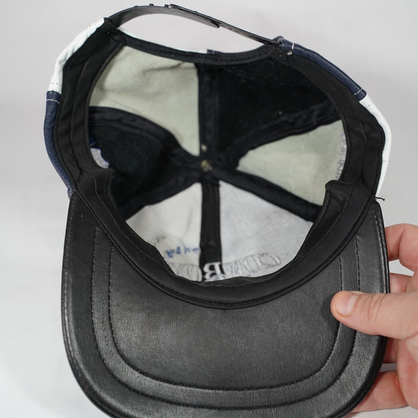 Vintage Leather Dallas Cowboys Snapback Hat Two-Tone NFL