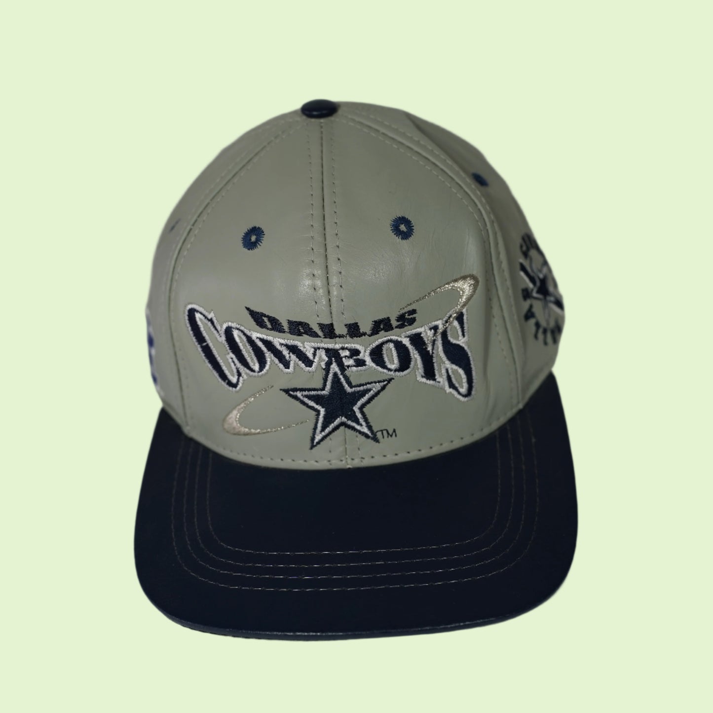 Vintage Leather Dallas Cowboys Snapback Hat NFL
