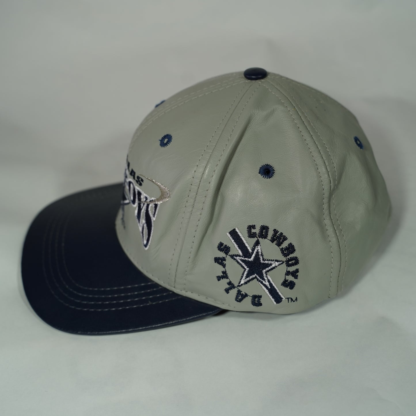 Vintage Leather Dallas Cowboys Snapback Hat NFL