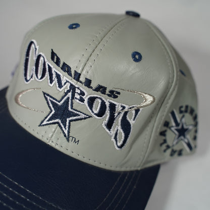 Vintage Leather Dallas Cowboys Snapback Hat NFL