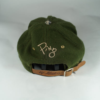 Vintage Ping Houndstooth Golf Hat Leather Strapback 90's