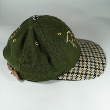 Vintage Ping Houndstooth Golf Hat Leather Strapback 90's