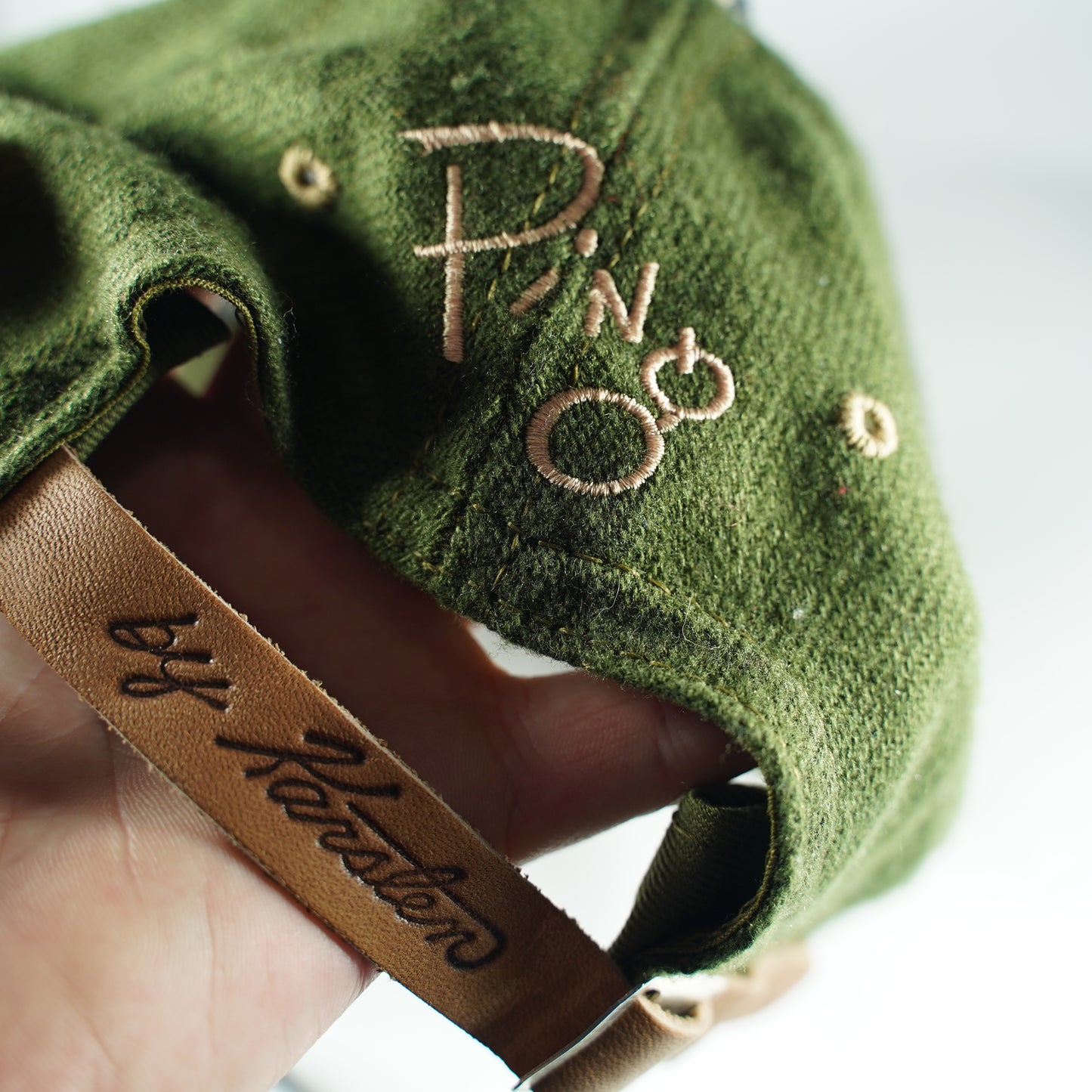 Vintage Ping Houndstooth Golf Hat Leather Strapback 90's