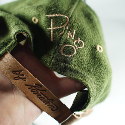 Vintage Ping Houndstooth Golf Hat Leather Strapback 90's